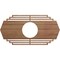 Ekena Millwork Chrysler Wood Fretwork Pierced Ceiling Medallion, Walnut, 34"W x 17"H x 9"ID x 3/8"T CMWP34X17X0375CSWA - alternate 1